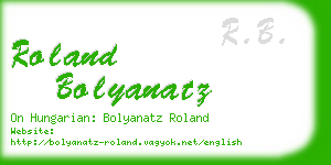 roland bolyanatz business card